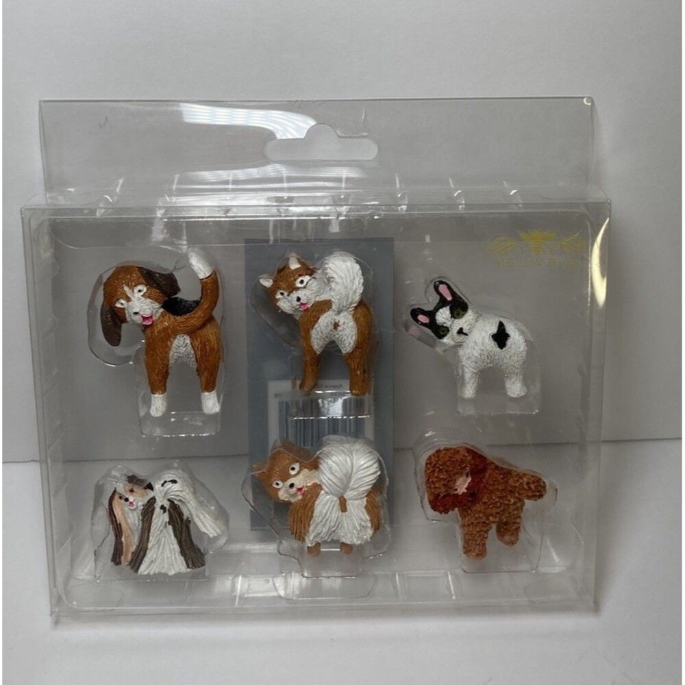 NIB Bella Bug Dog Butt Refrigerator Magnets Set of 6